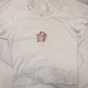 brandy melville/ j.galt devil crop top